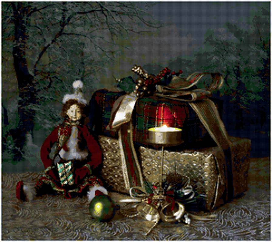 подарок - кукла, подарок, колокольчики - предпросмотр