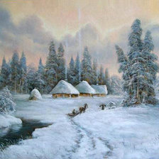 Схема вышивки «зима»