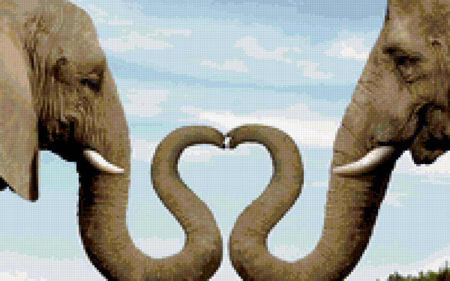 Сердце - любовь, слоны, сердце - предпросмотр