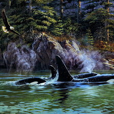 Дельфины в заливе