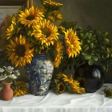 Схема вышивки «подсолнухи»