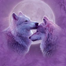 Схема вышивки «волки»