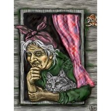 Схема вышивки «Баба Яга»