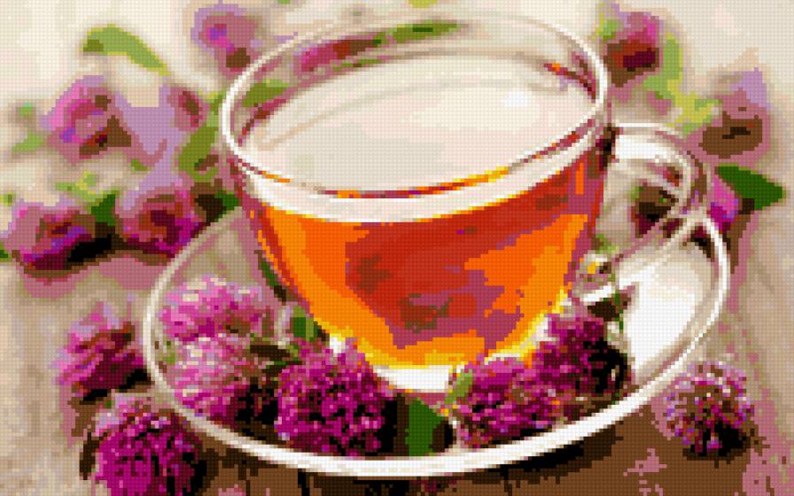 чашка чая - натюрморт чашка цветы - предпросмотр