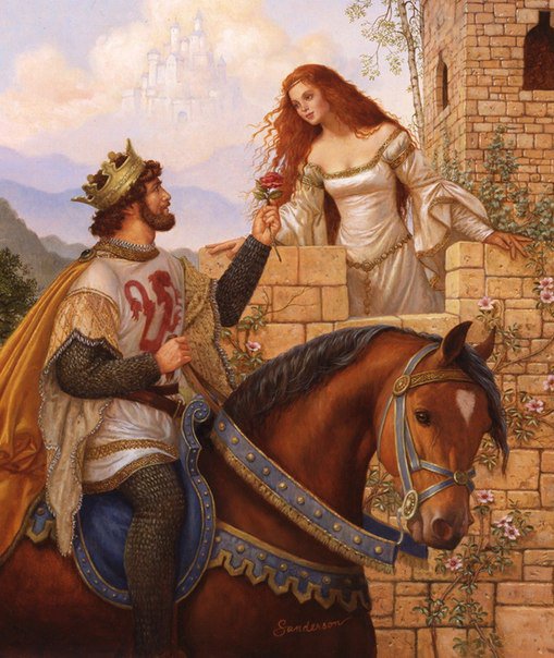 гобелен - рыцарь с дамой 2 - оригинал