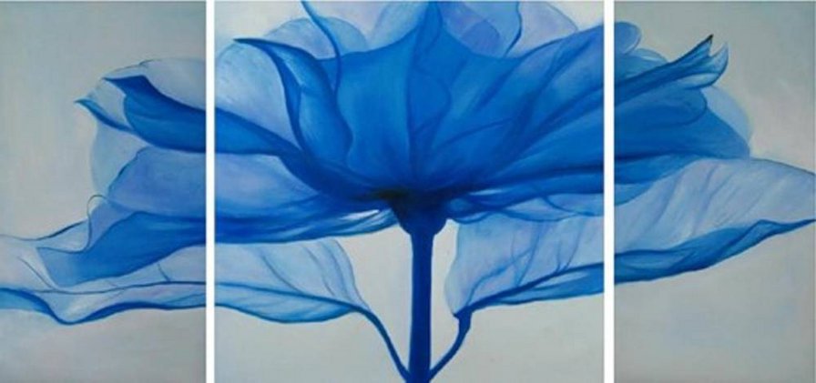 цветок - голубой, цветок - оригинал