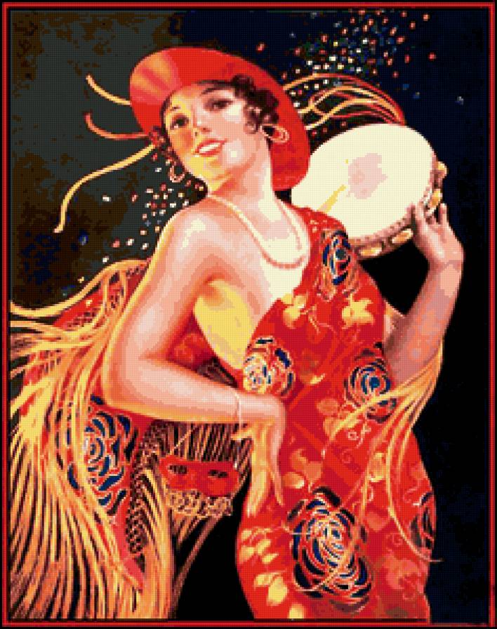 женщина - портрет, девушка, ретро, образ - предпросмотр