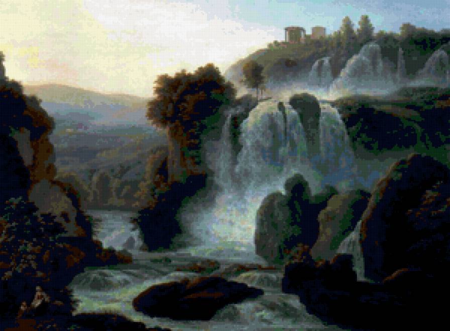 Каскад близ Рима. Федор Матвеев - каскад, живопись, матвеев, картина, рим - предпросмотр