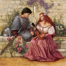 Схема вышивки «Рыцарь и его дама»