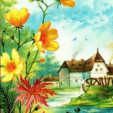 Схема вышивки «пейзаж»