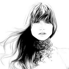 Схема вышивки «Девушка.»