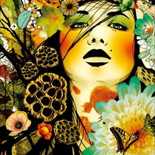 Схема вышивки «Девушка.»