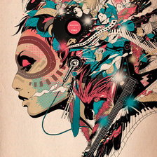 Схема вышивки «Девушка.»