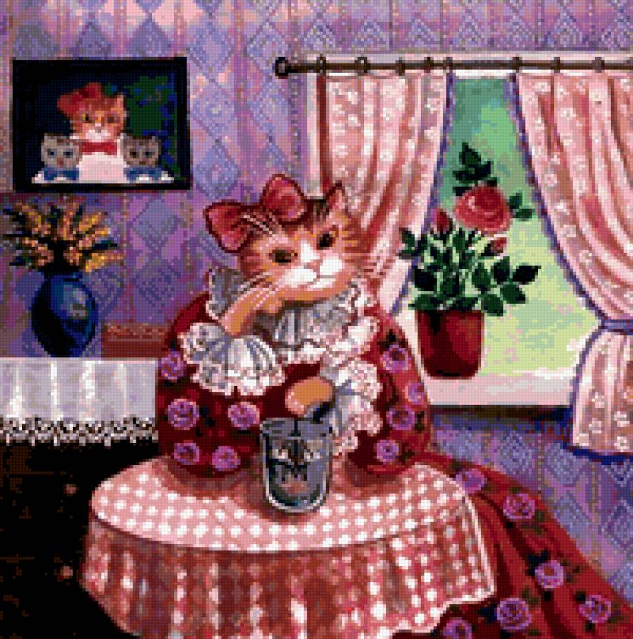 Кошка барышня. - кот - предпросмотр