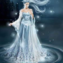 Схема вышивки «фея зимы»