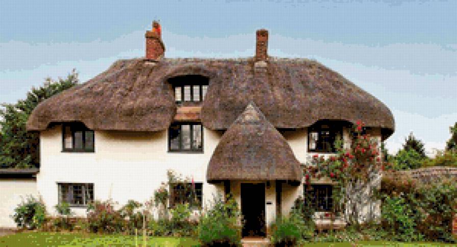 Сказочный домик - улица, природа, цветы, дом - предпросмотр