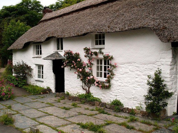 Сказочный домик - улица, природа, цветы, дом - оригинал