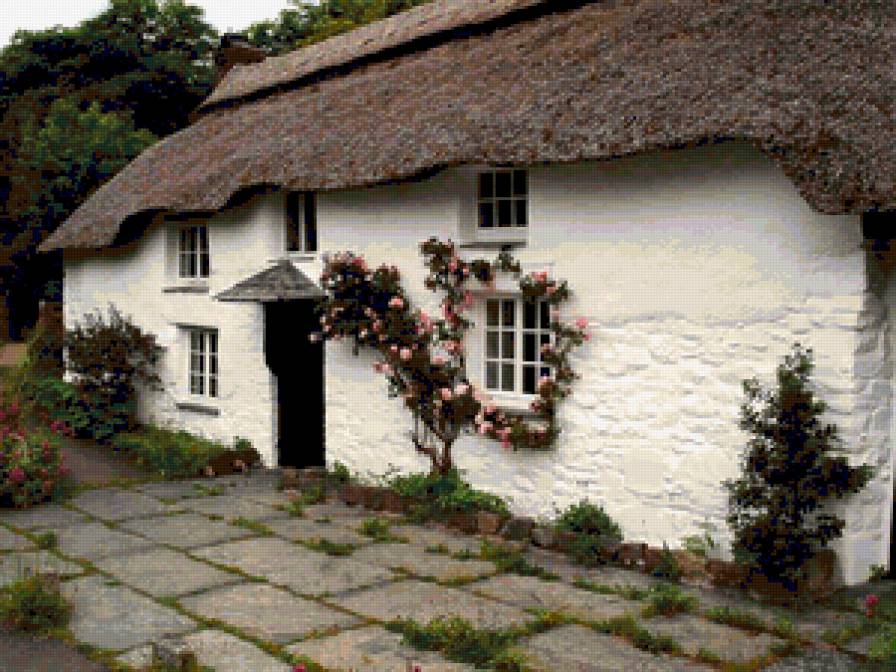 Сказочный домик - улица, дом, цветы, природа - предпросмотр