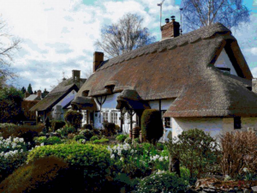 Сказочный домик - цветы, природа, дом, улица - предпросмотр