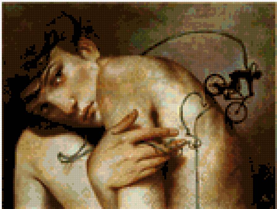 Девушка - бежевое, велосипед, девушка, загадочность - предпросмотр