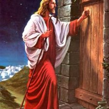 Схема вышивки «исус чука на вратата»