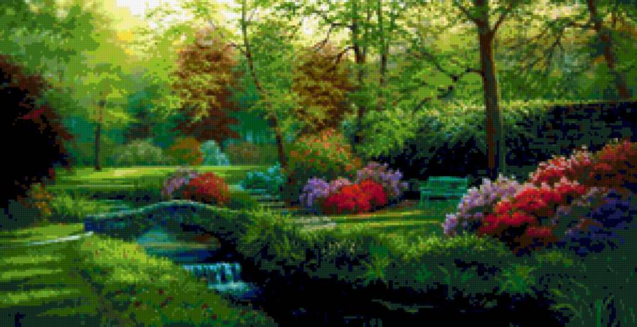 Цветущий сад - природа, цветы, пейзаж, сад - предпросмотр