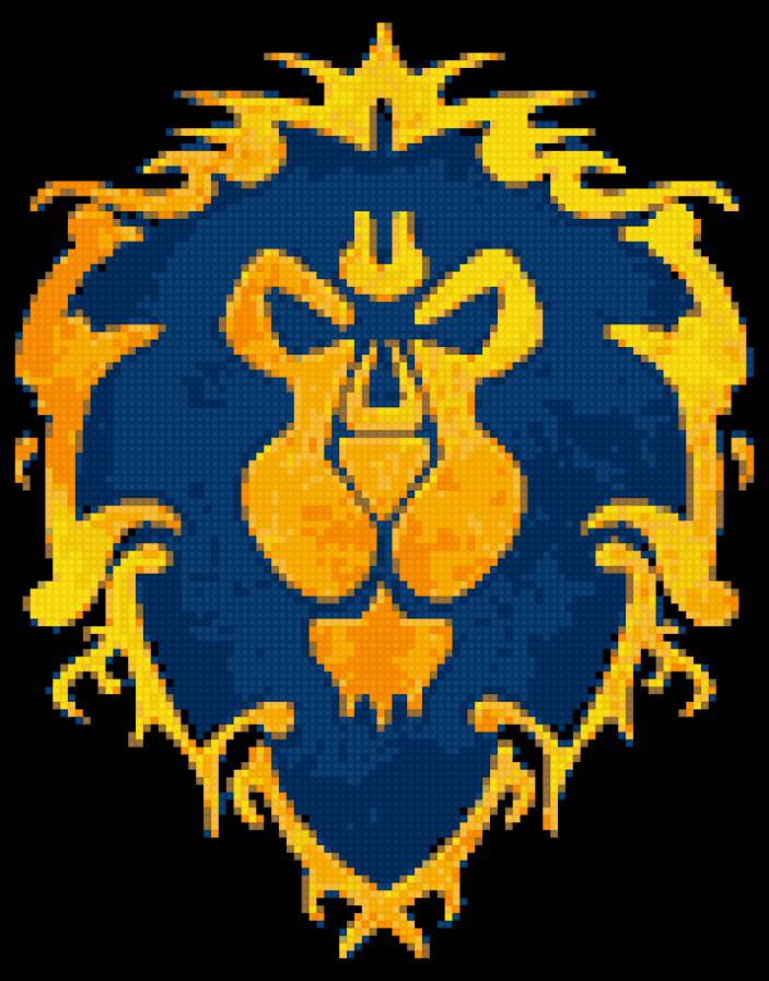 Allience - знамя, wow, игры, альянс, орнамент, флаг - предпросмотр