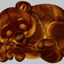 Оригинал схемы вышивки «Сон медвежонка» (№266697)