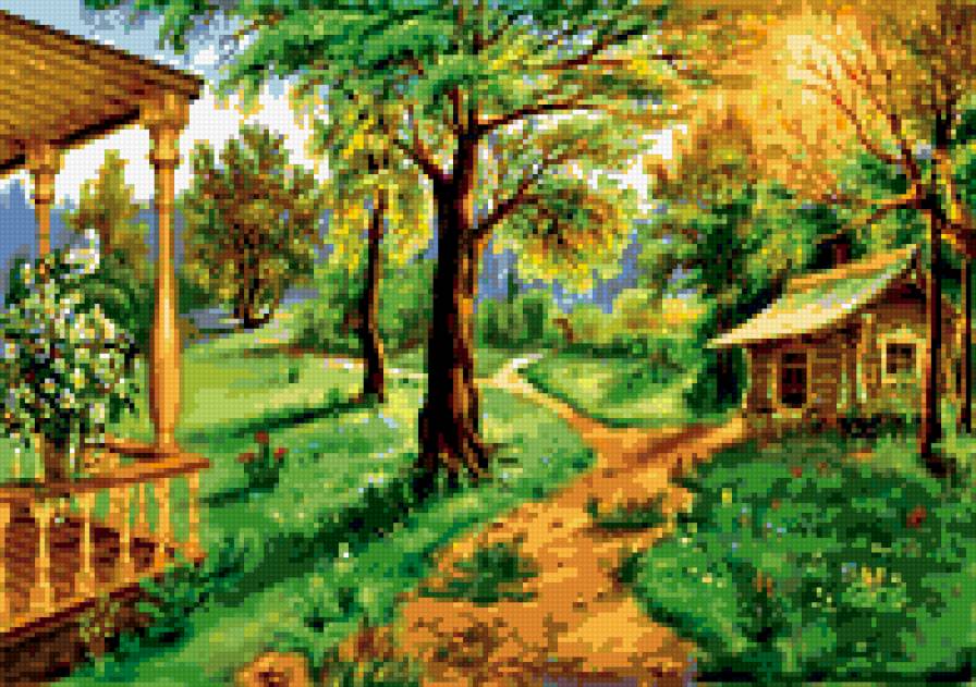 лето на даче - пейзаж - предпросмотр