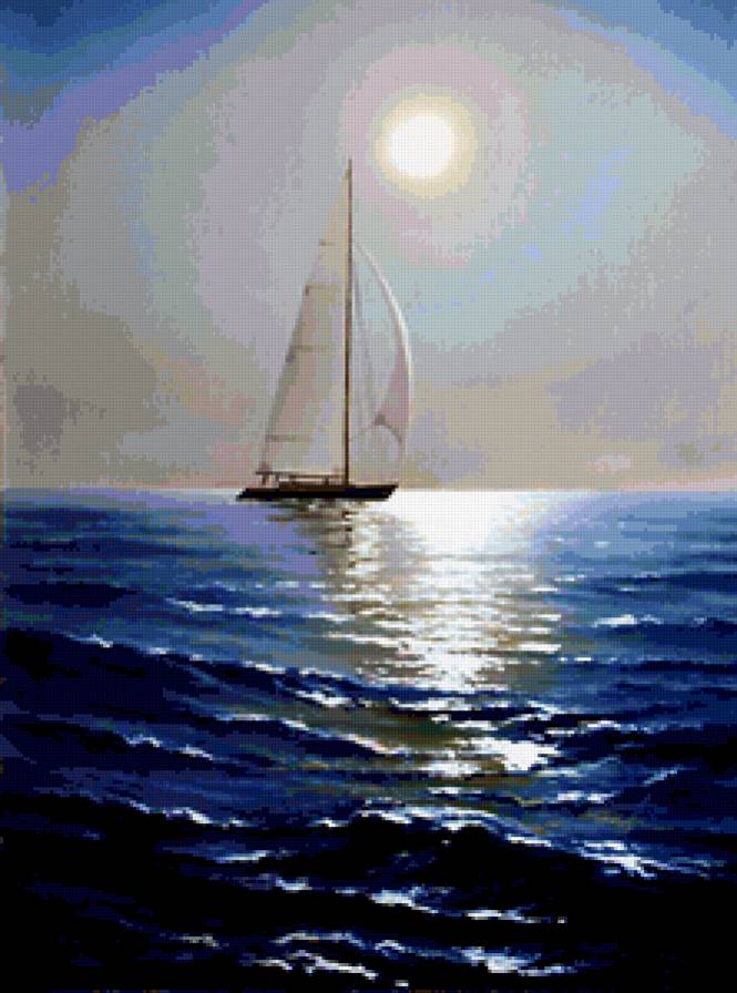 морской пейзаж - природа, море, корабли, пейзаж - предпросмотр