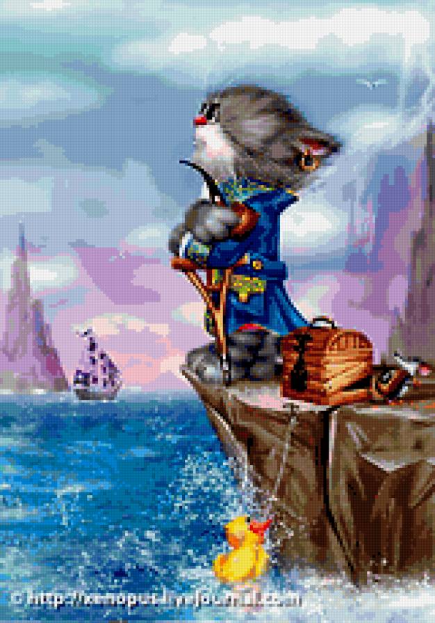 Кот-пират - кот - предпросмотр