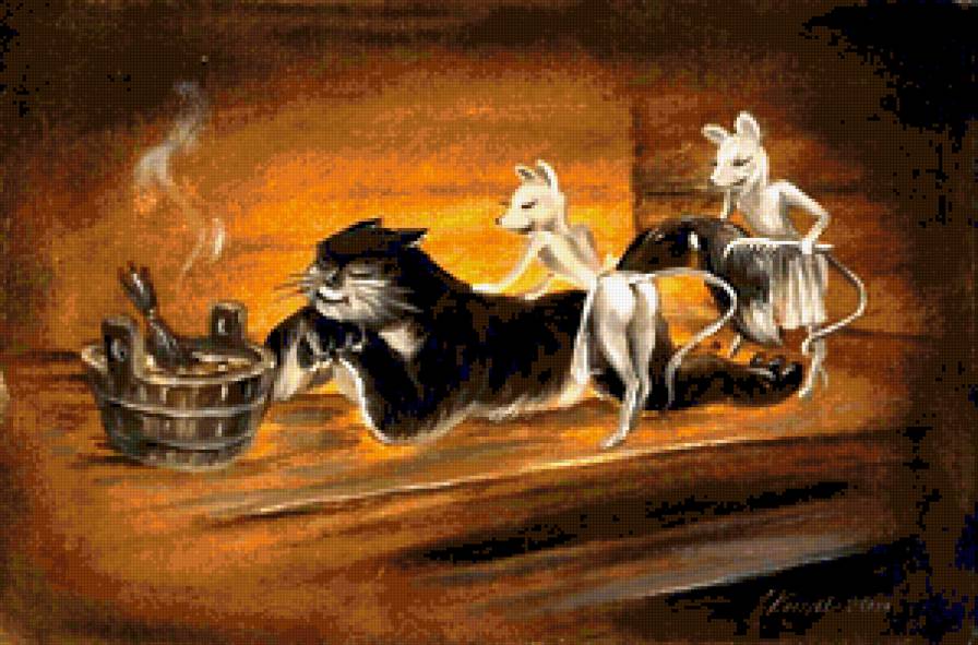 Банька. - кот - предпросмотр