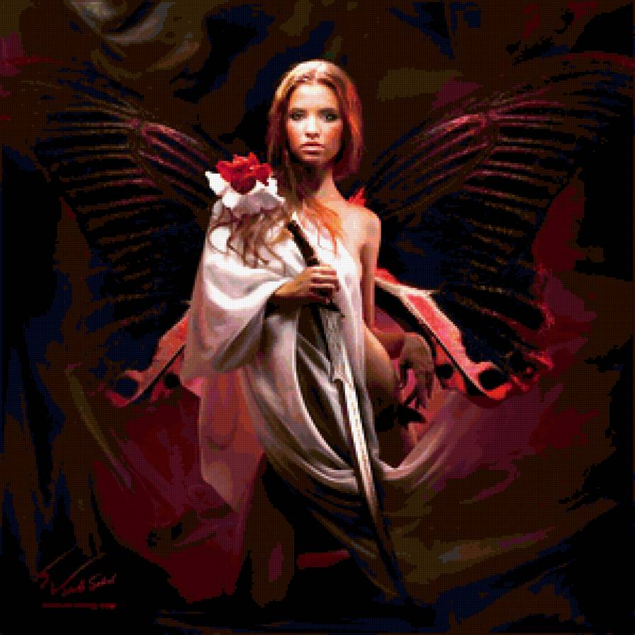 Девушка-бабочка. - воин, девушки - предпросмотр