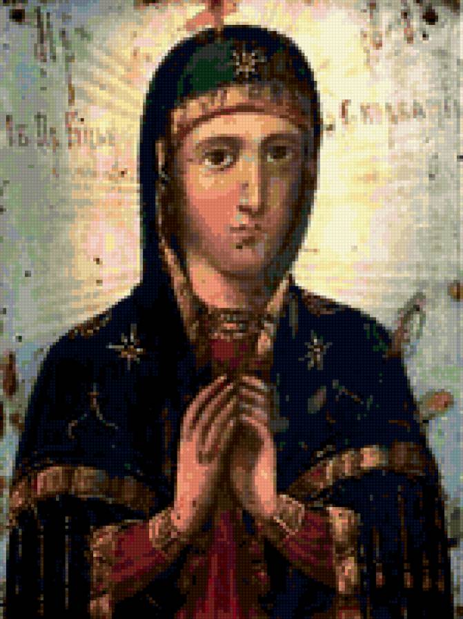 Икона Божьей матери Скорбящая Крымская - религия, иконы, божья матерь - предпросмотр