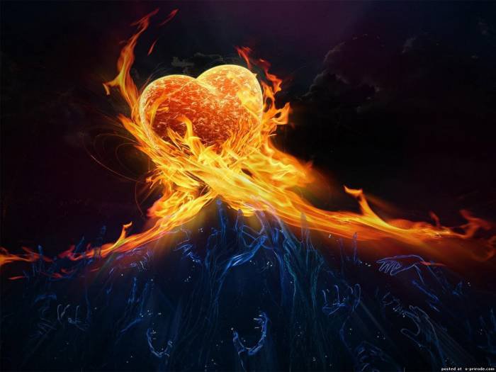 сердце в огне - картинки - оригинал