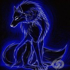 Схема вышивки «лунный волк»