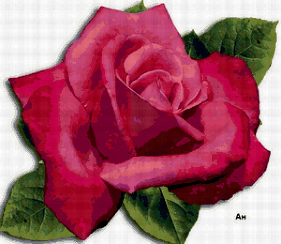 Подушка "РОЗА" - цветы, розовая роза, на подушку - предпросмотр