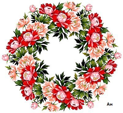 Подушка "ПИОНЫ" - букет, пионы, венок, цветы - оригинал