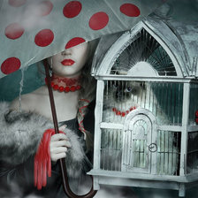 девушка с кошкой