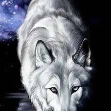 Схема вышивки «волк»