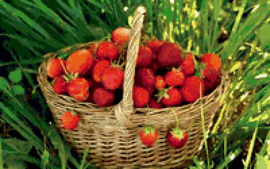клубника в корзине - ягоды - предпросмотр