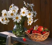 Схема вышивки «клубника в корзине»