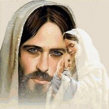 Оригинал схемы вышивки «иисус» (№268638)