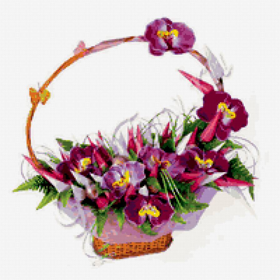 корзина с цветами - предпросмотр