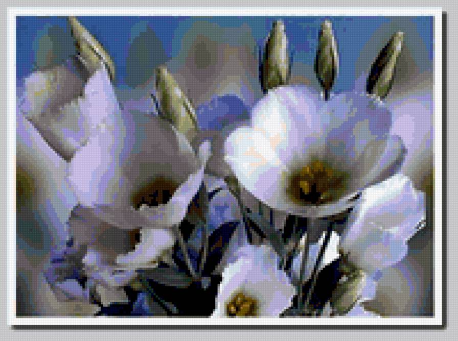 БУКЕТ ЭУСТОМ - эустома, букет, цветы, белые - предпросмотр