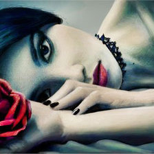 Схема вышивки «Девушка.»