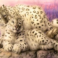 Схема вышивки «снежный барс»