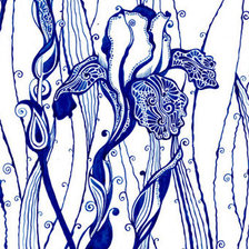 Схема вышивки «ирисы»