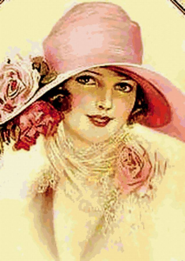 женщина в шляпке - предпросмотр