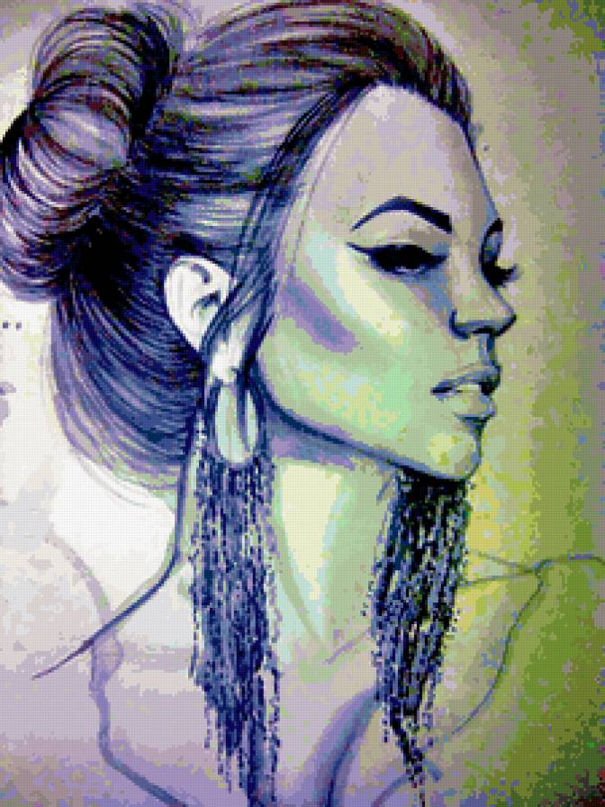 Девушка. - рисунок, девушки - предпросмотр